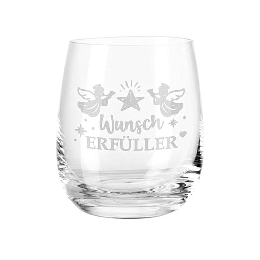 Teelicht mit Gravur - Weihnachtsdeko - Wunscherfüller Engel