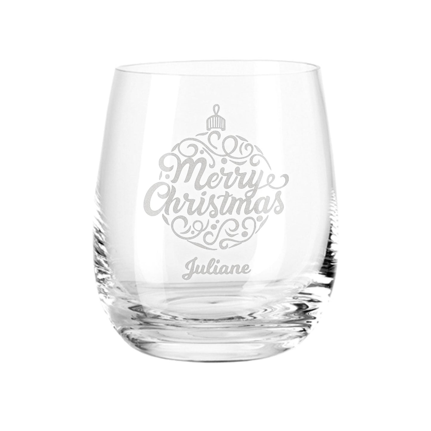Teelicht mit Gravur - Weihnachtsdeko - Weihnachtskugel - Personalisiert mit Name