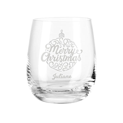 Teelicht mit Gravur - Weihnachtsdeko - Weihnachtskugel - Personalisiert mit Name