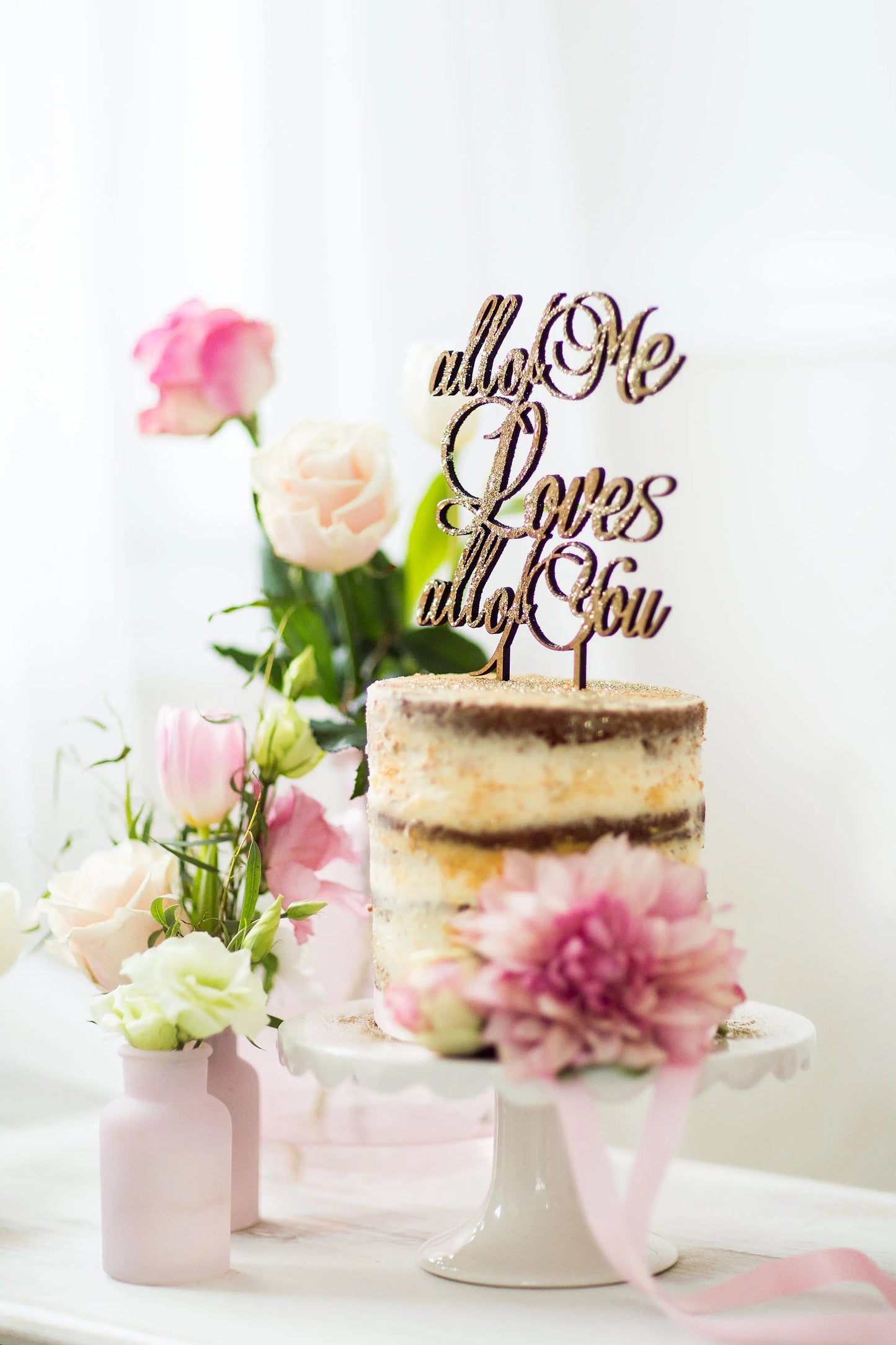 Torten Cake Topper "All of me loves all of you"