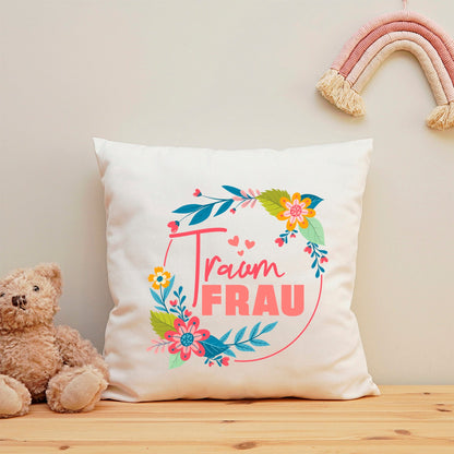 Bedrucktes Kissen mit Spruch Traumfrau