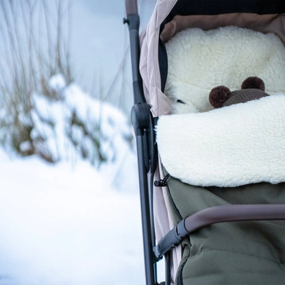 Winter footmuff, water-repellent, with merino wool lining - stroller