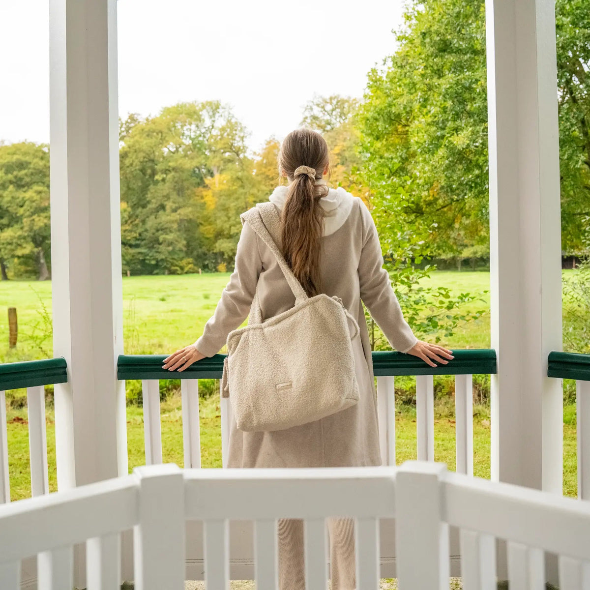 Wickeltasche Bouclé – für Kinderwagen