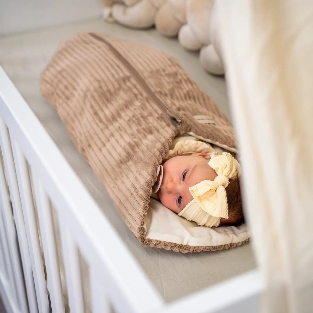 Corduroy sleeping bag that grows with your baby - Warm all-season baby sleeping bag