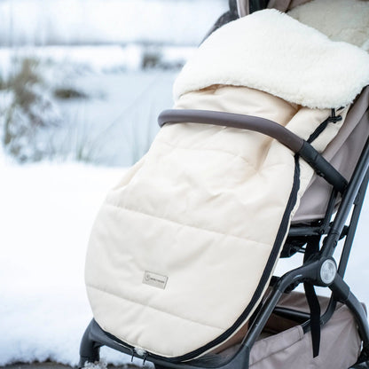 Winter footmuff, water-repellent, with merino wool lining - stroller