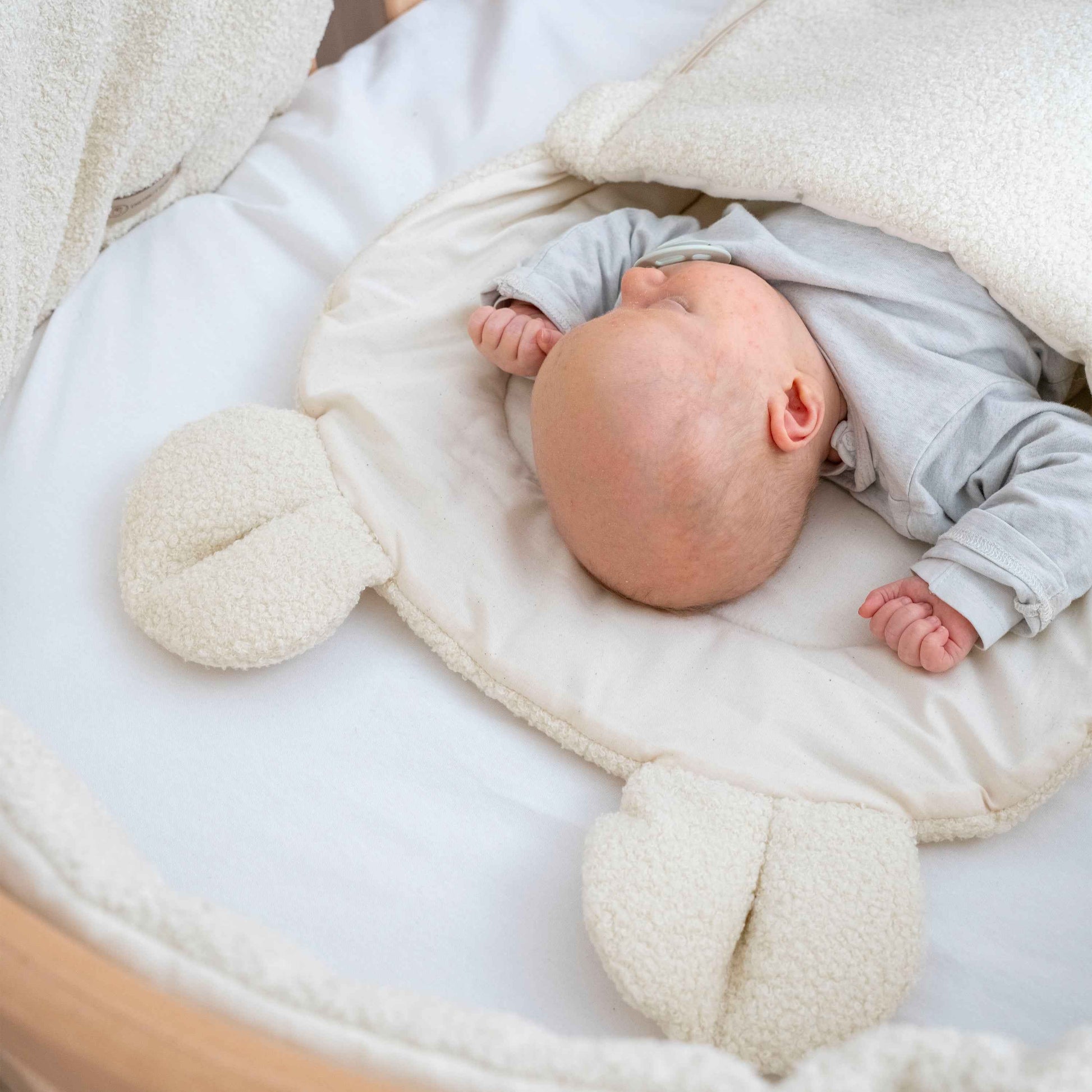 Babyschlafsack Teddyohren Teddy Boucle - kuscheliger Ganzjahresschlafsack