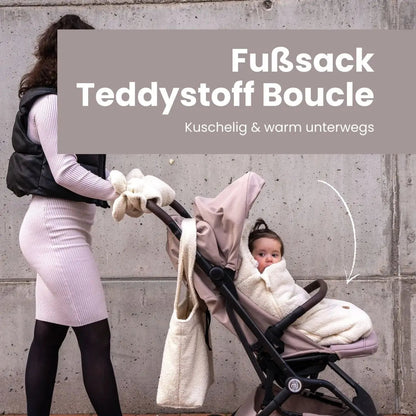 Winterfußsack Bouclé – kuschelig warm