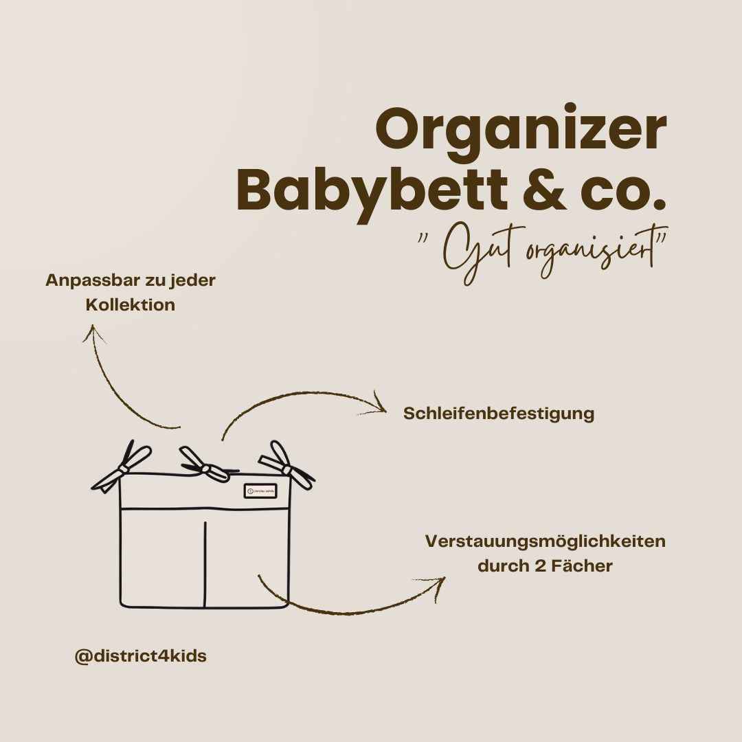 Babybett Organizer Boho - Aufbewahrung fürs Babyzimmer