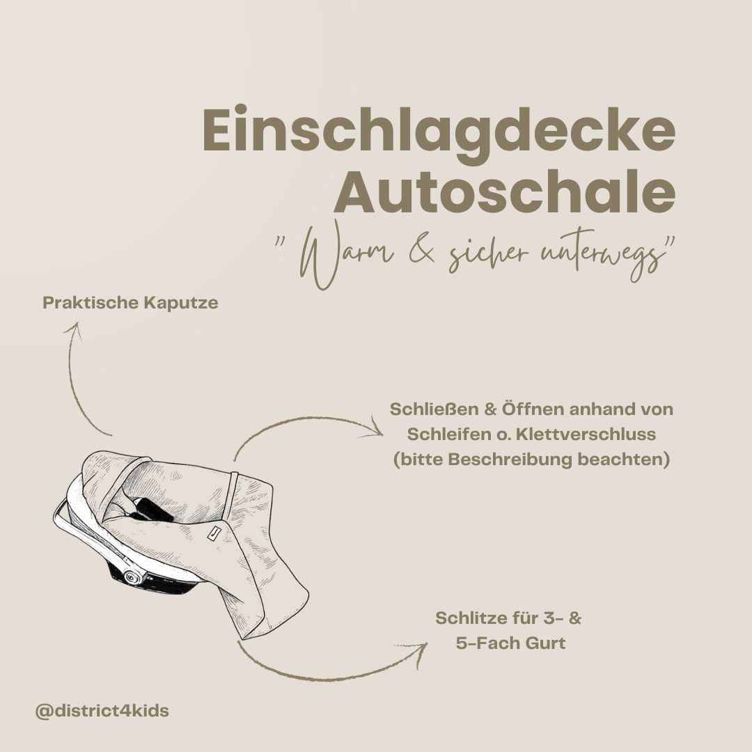 Einschlagdecke Musselin Teddybär – Perfekt für Autoschale Ganzjährig
