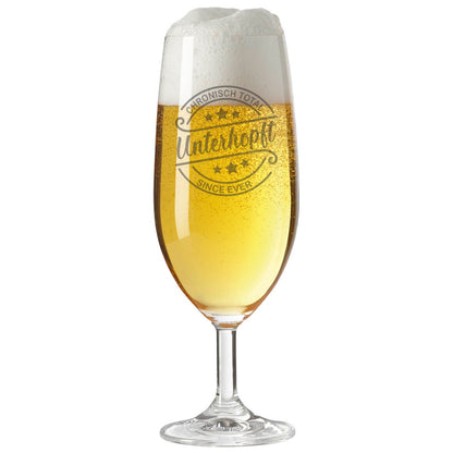 Leonardo Bierglas mit Gravur "Unterhopft"