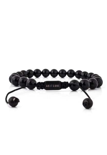 Venatio Beaded Bracelet Black-Marble Black