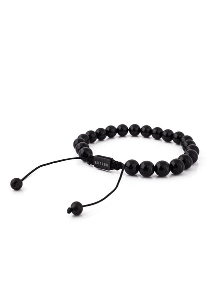 Venatio Beaded Bracelet Black-Marble Black