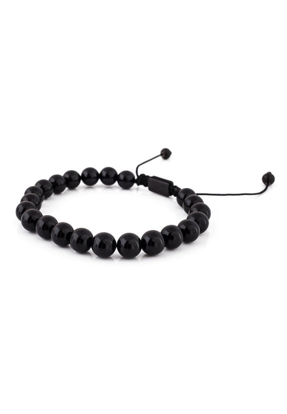 Venatio Beaded Bracelet Black-Marble Black