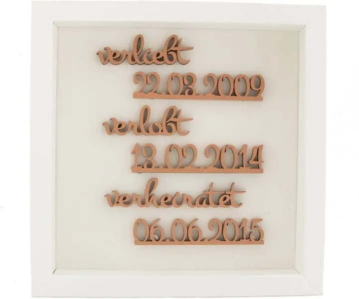 Verliebt, Verlobt, Verheiratet mit Rahmen