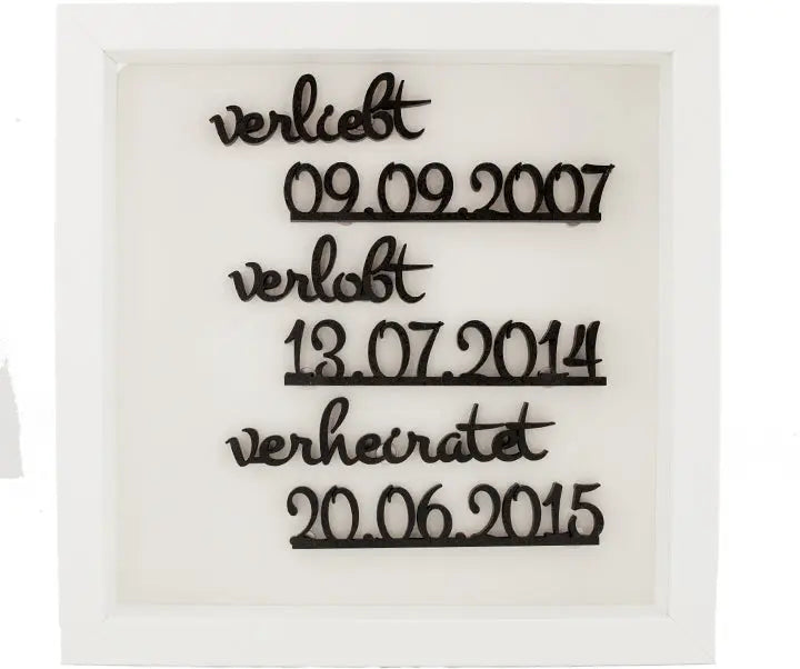Verliebt, Verlobt, Verheiratet mit Rahmen