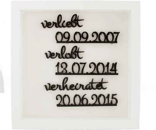 Verliebt, Verlobt, Verheiratet mit Rahmen