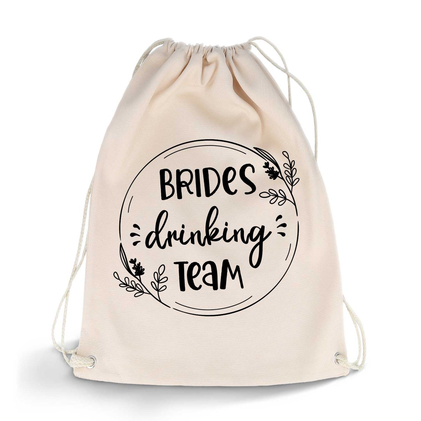 Bedruckter Turnbeutel im Brides drinking Team Design