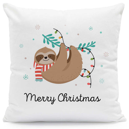 Kissen mit Weihnachtsmotiv - Merry Christmas Faultier - Weihnachtsdeko - Für Frauen & Männ