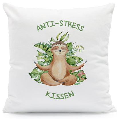 Bedrucktes Kissen mit Spruch Anti-Stress Kissen
