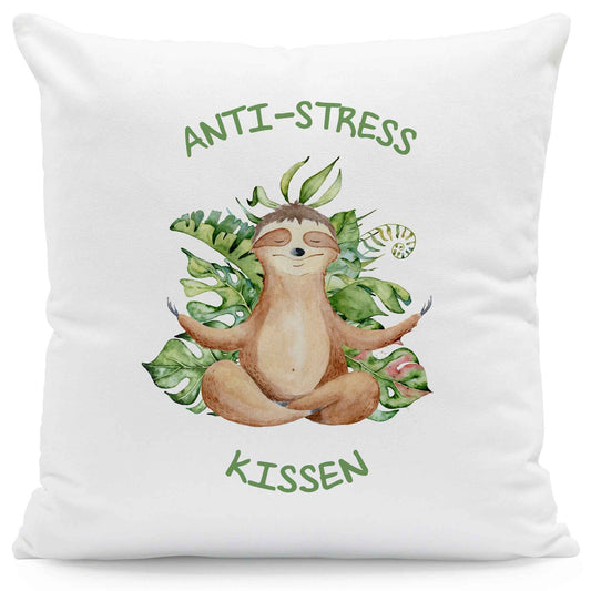 Bedrucktes Kissen mit Spruch Anti-Stress Kissen