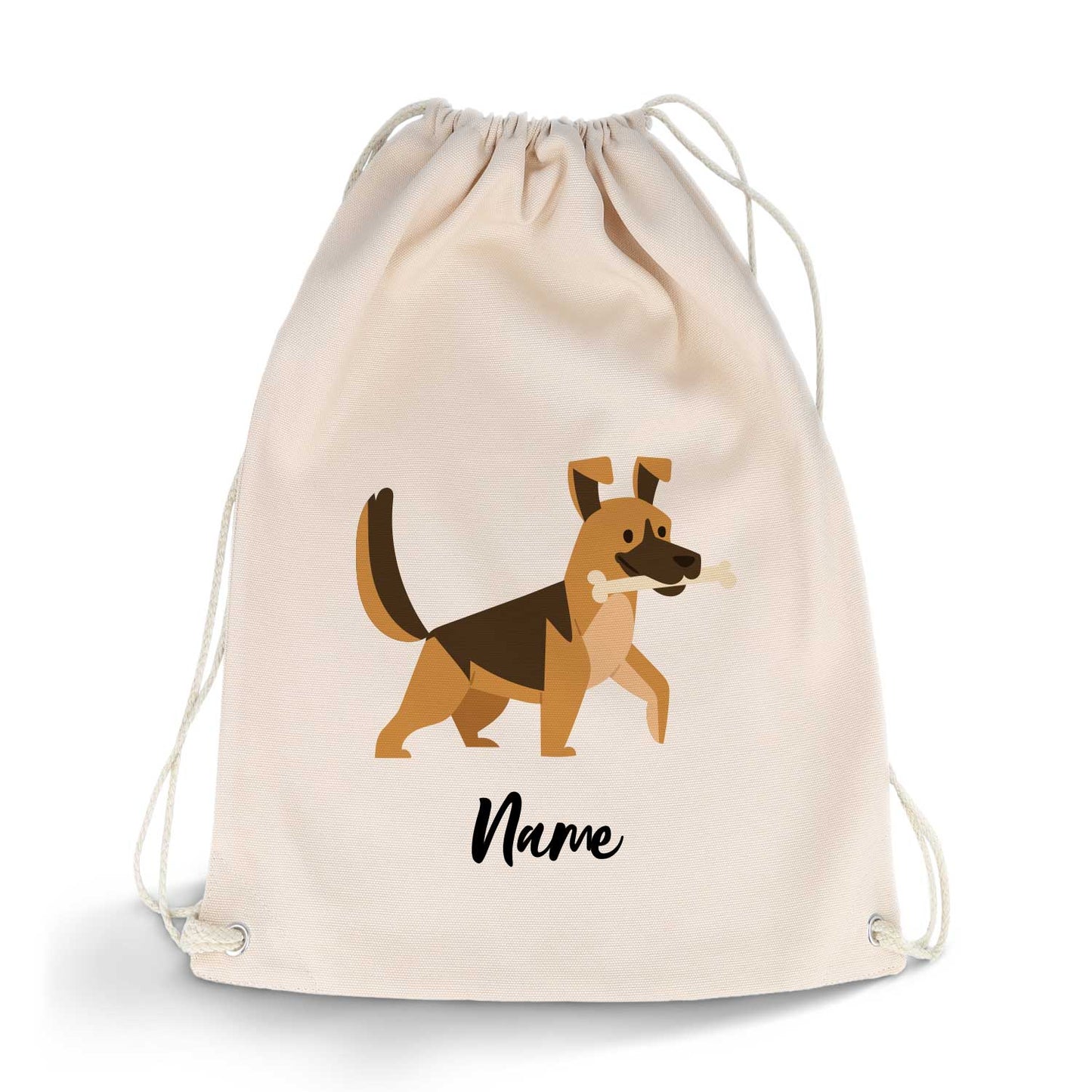 Bedruckter Turnbeutel für Kinder im Cartoon Hund Design
