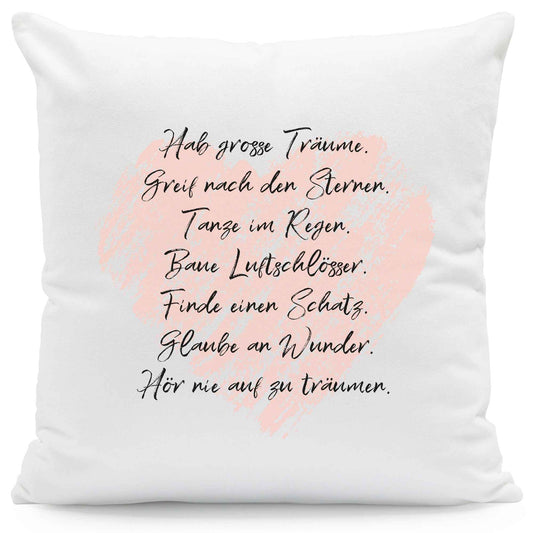 Kissen mit Spruch Traumsprüche