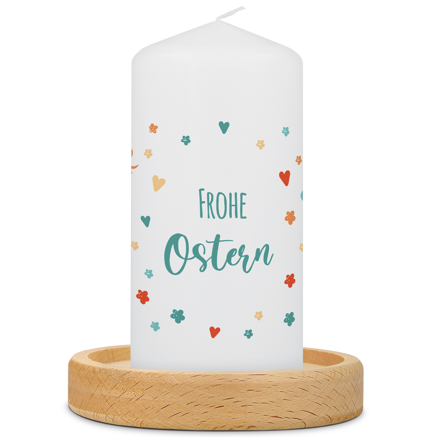 Bedruckte kleine Oster Kerze - Frohe Ostern