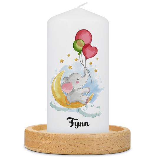 Kleine Kinder Trauerkerze "Elefant mit Ballon"