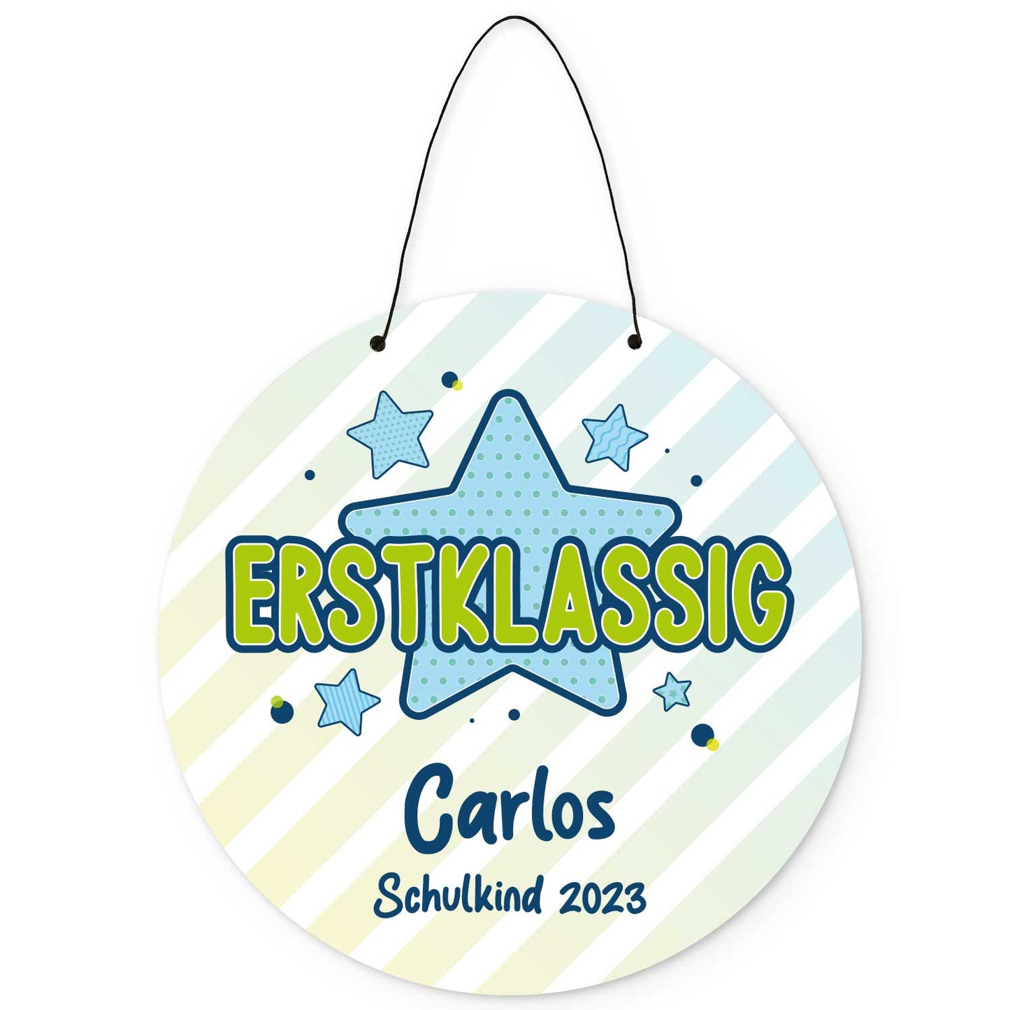 Personalisiertes Türschild - Geschenk zur Einschulung - Für Jungen und Mädchen - Erstklassig