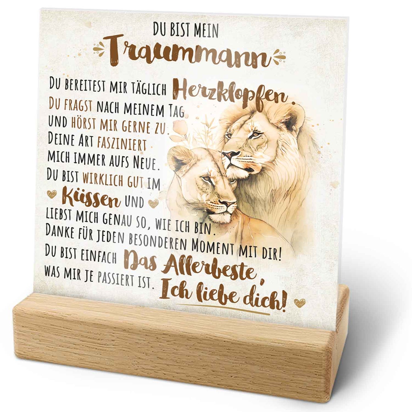 Acrylschild - Traumfrau / Traummann - Geschenk für den Partner zum Valentinstag