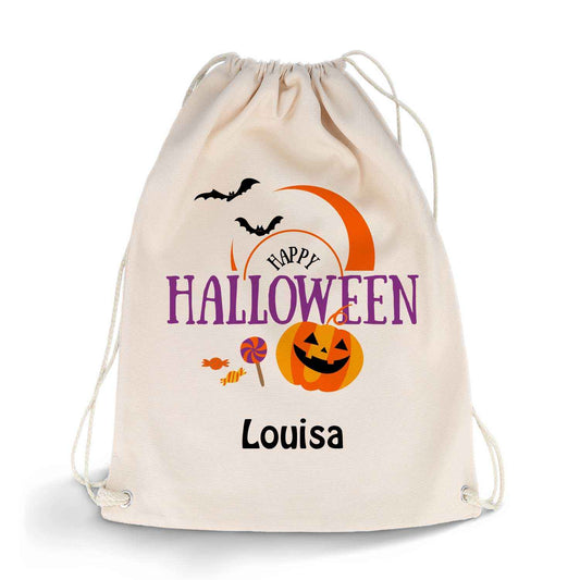 Bedruckter Turnbeutel für Kinder im Happy Halloween Design