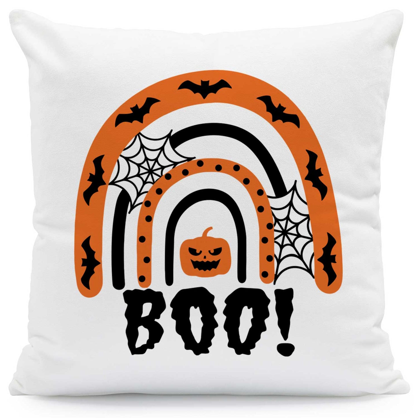 Bedrucktes Kissen mit Motiv Halloween Regenbogen
