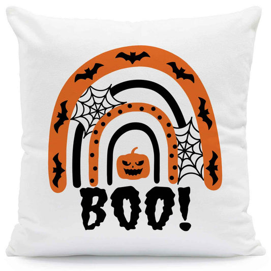 Bedrucktes Kissen mit Motiv Halloween Regenbogen