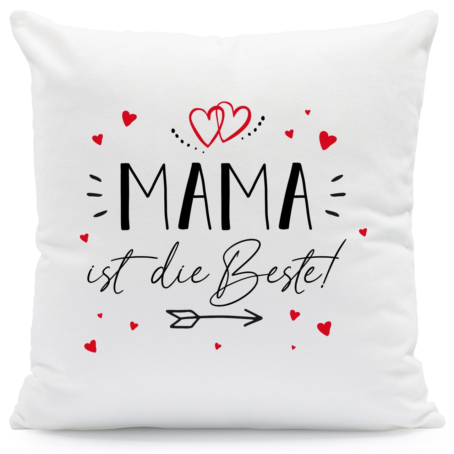 Bedrucktes Kissen mit Spruch Mama ist die Beste!