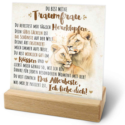 Acrylschild - Traumfrau / Traummann - Geschenk für den Partner zum Valentinstag