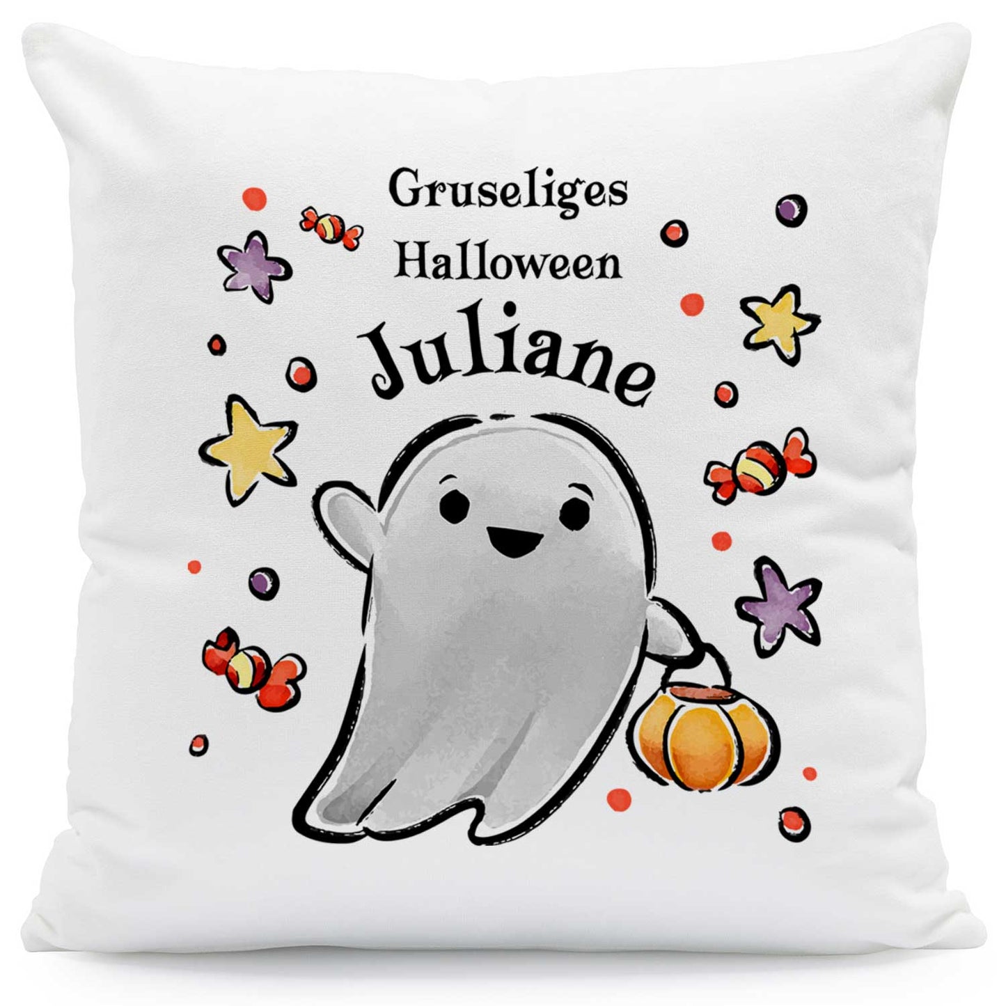 Bedrucktes Kissen "Happy Halloween" in versch. Designs