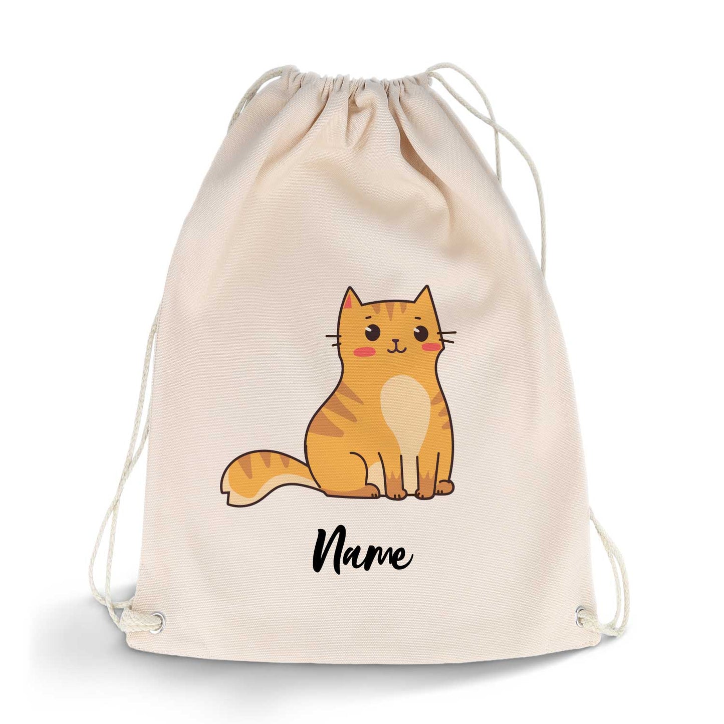 Bedruckter Turnbeutel für Kinder im Cartoon Katze Design
