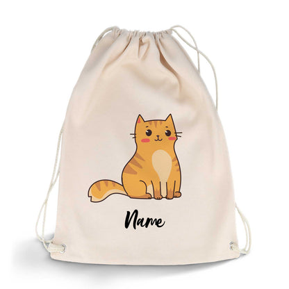 Bedruckter Turnbeutel für Kinder im Cartoon Katze Design