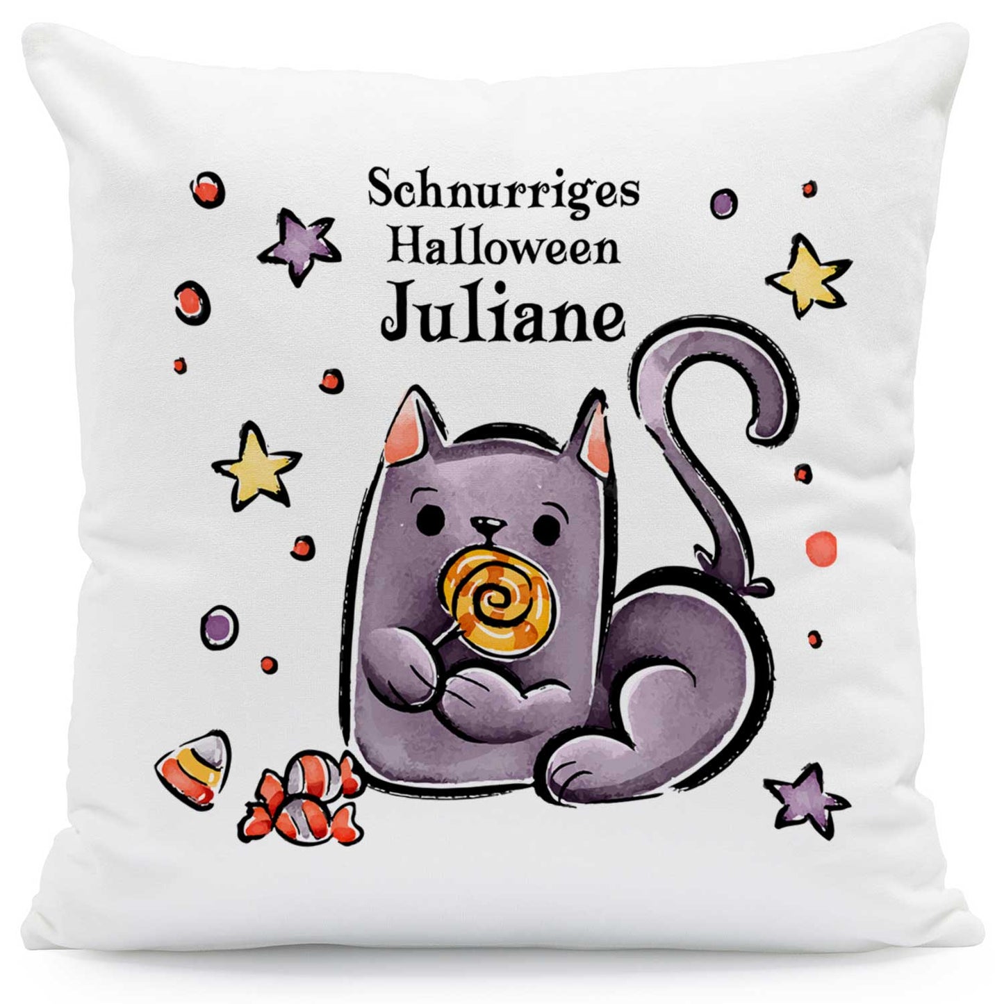 Bedrucktes Kissen "Happy Halloween" in versch. Designs