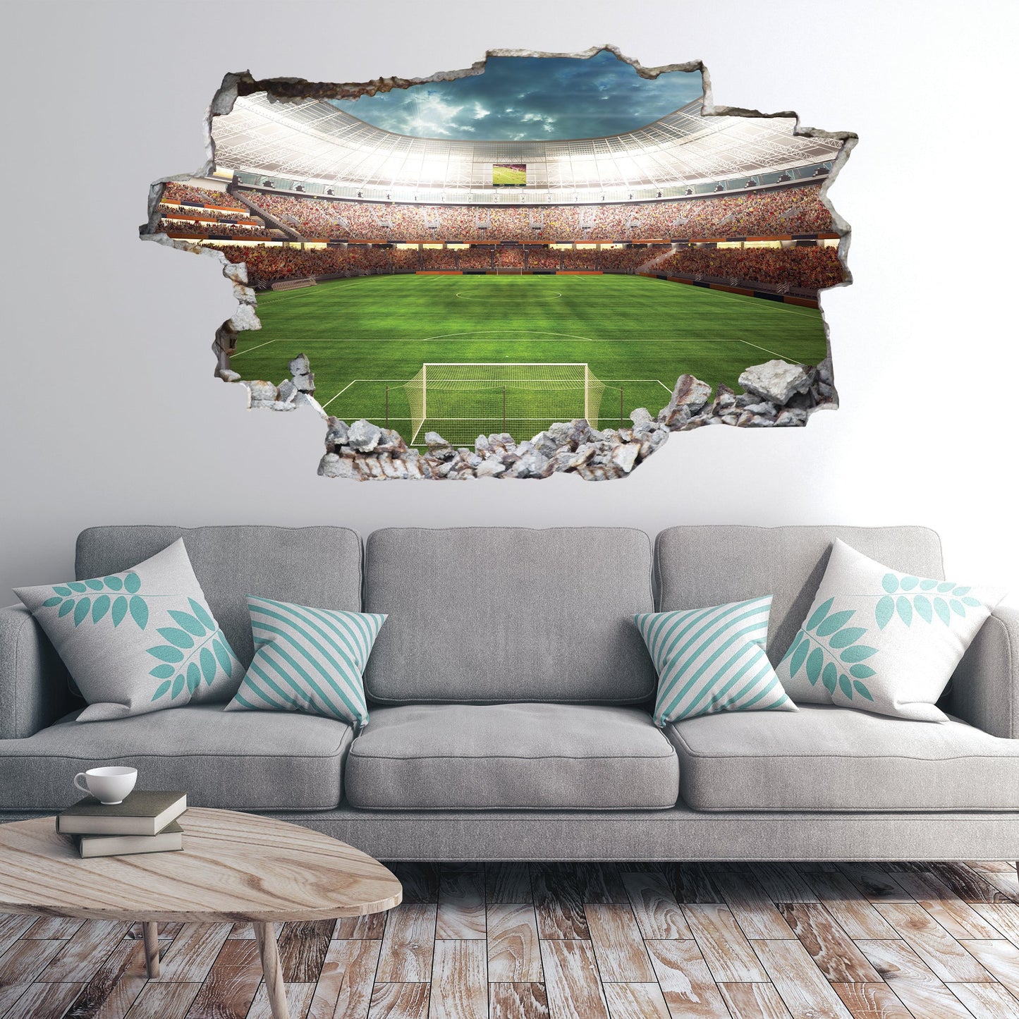 Wandtattoo Kinderzimmer Fußball Stadion Design