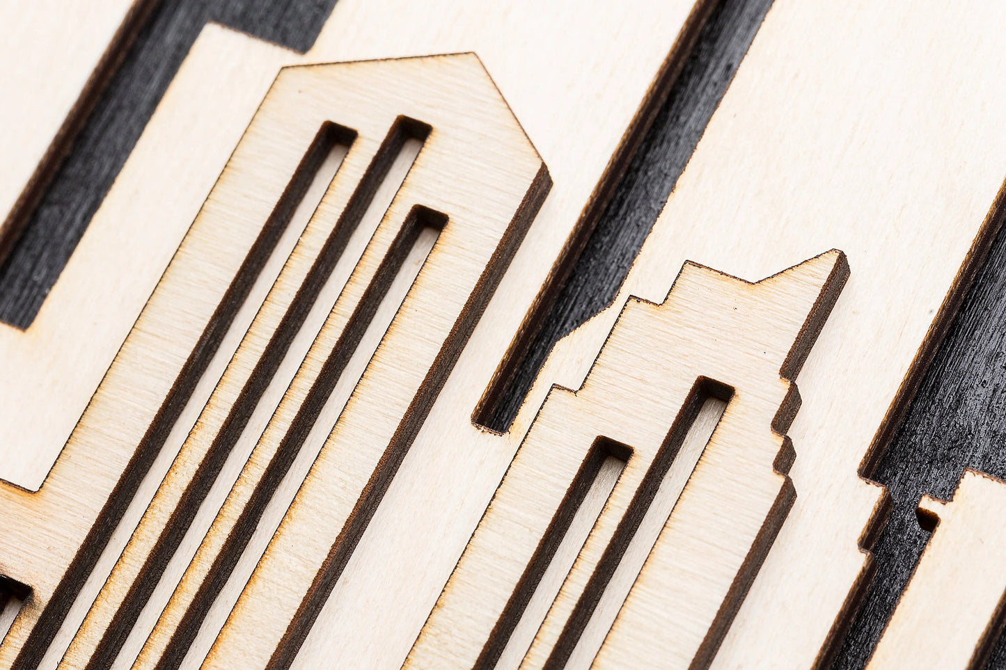 3D Wandbild aus Holz Skyline Berlin 2017