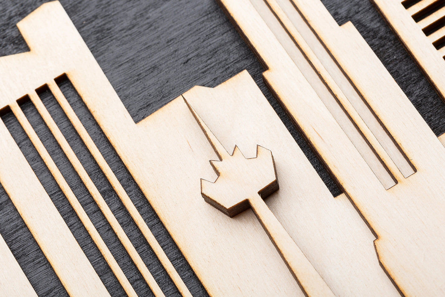 3D Wandbild aus Holz Skyline London 2017