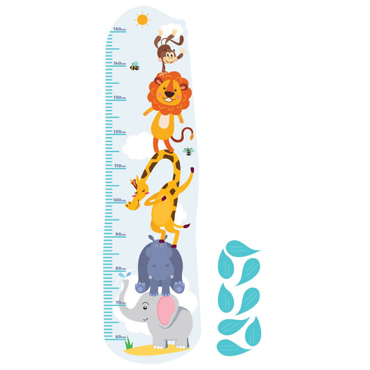 Wandsticker Messlatte Tiere + Etiketten