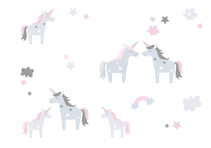 Wandsticker Set Einhorn & Sterne