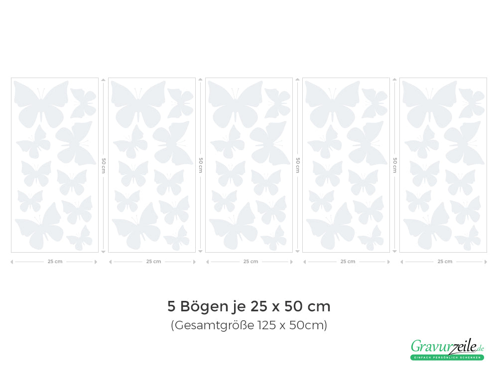 Wandsticker Set Pastell Schmetterlinge