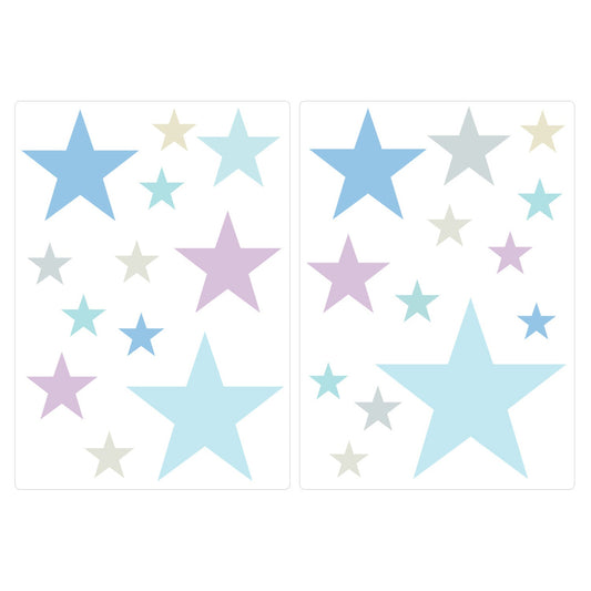 Wandsticker Set Pastell Sterne