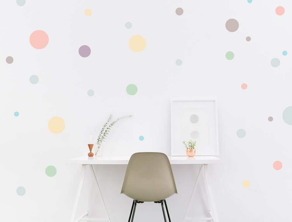 Wandsticker Set Pastell Kreise