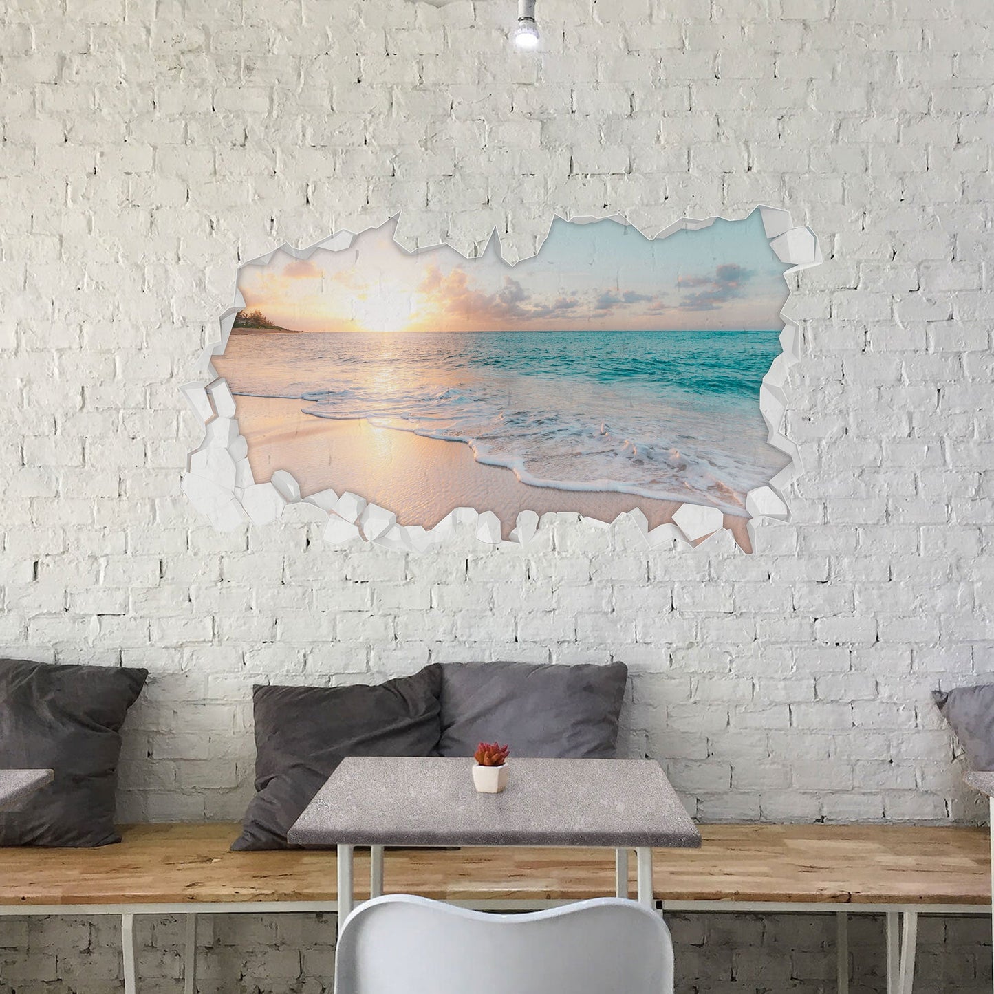 Wandtattoo Wohnzimmer Beach Design