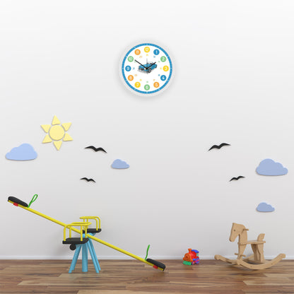 Wanduhr Kinder Auto - mit UV Druck
