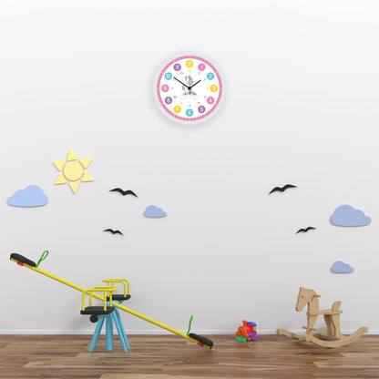 Wanduhr Kinder Einhorn - mit UV Druck